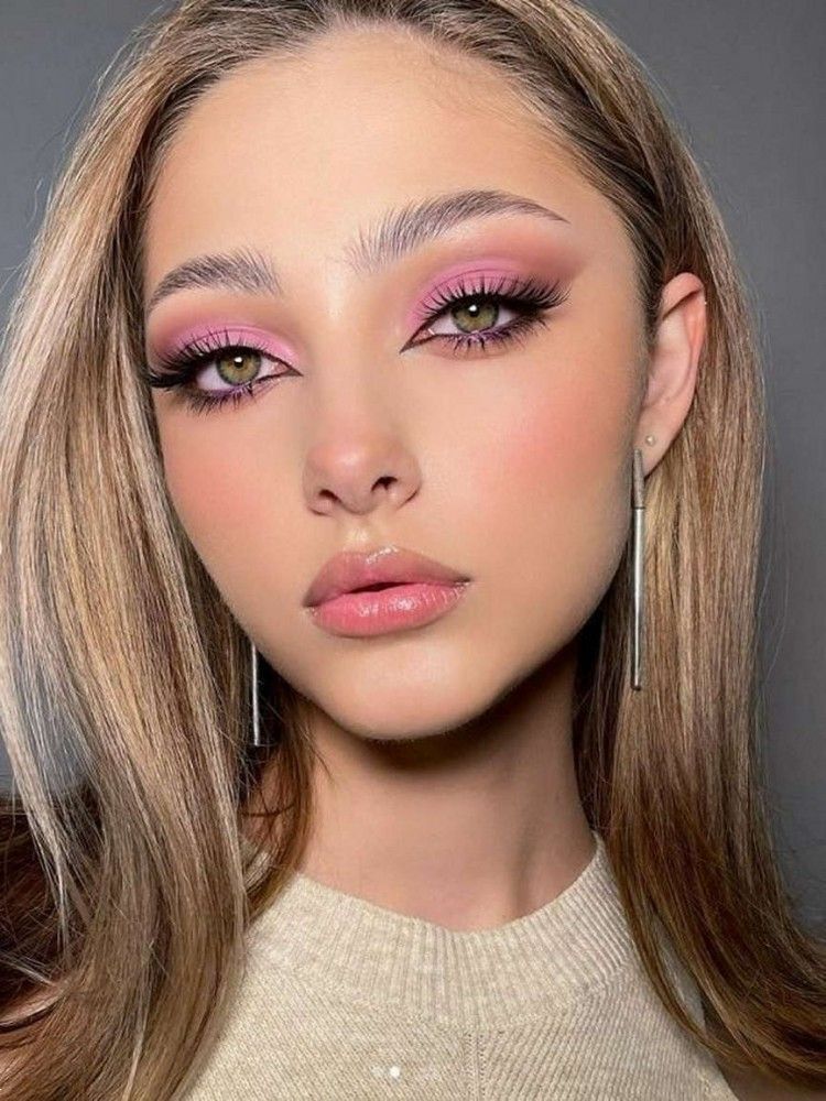 میکاپ چشم صورتی مشکی | 25 ایده برای سایه چشم صورتی و مشکی برای عروسی و روزمره