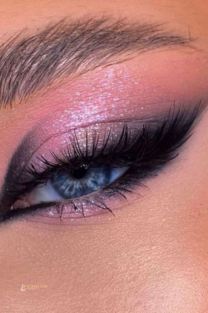میکاپ چشم صورتی مشکی | 25 ایده برای سایه چشم صورتی و مشکی برای عروسی و روزمره