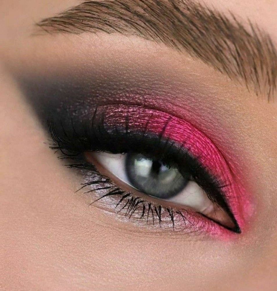 میکاپ چشم صورتی مشکی | 25 ایده برای سایه چشم صورتی و مشکی برای عروسی و روزمره