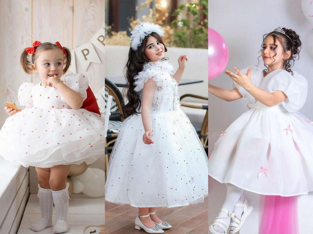 لباس عروس برای تولد بچه گانه | 25 عکس لباس عروس بچه گانه برای تولد بسیار شیک و کیوت