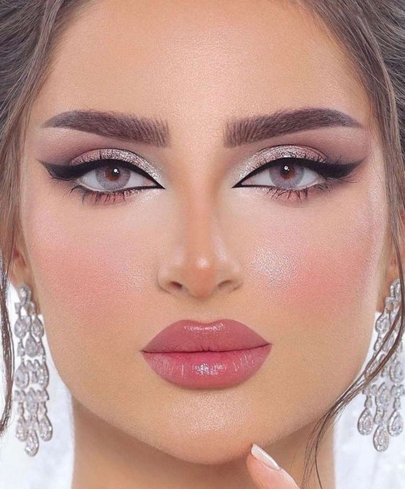ارایش عروس با رژ صورتی | 25 ارایش عروس با رژ صورتی در تناژهای مختلف