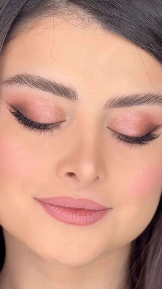 ارایش عروس با رژ صورتی | 25 ارایش عروس با رژ صورتی در تناژهای مختلف
