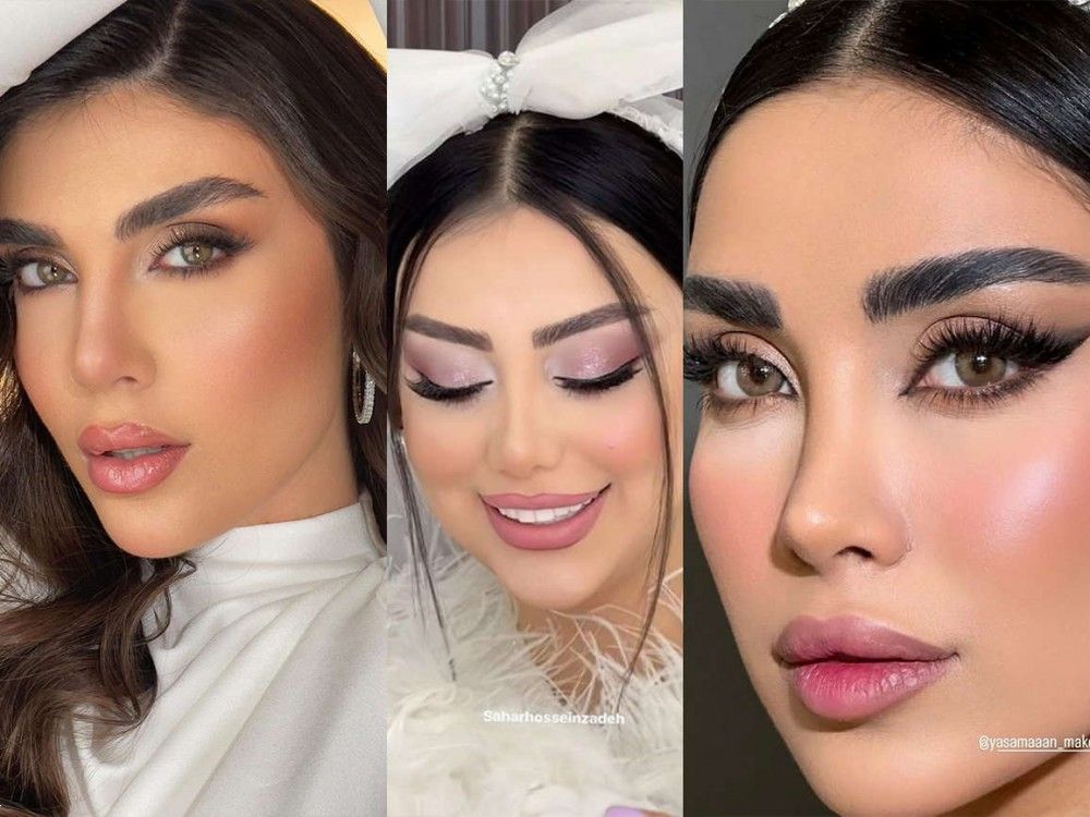 ارایش عروس با رژ صورتی | 25 ارایش عروس با رژ صورتی در تناژهای مختلف