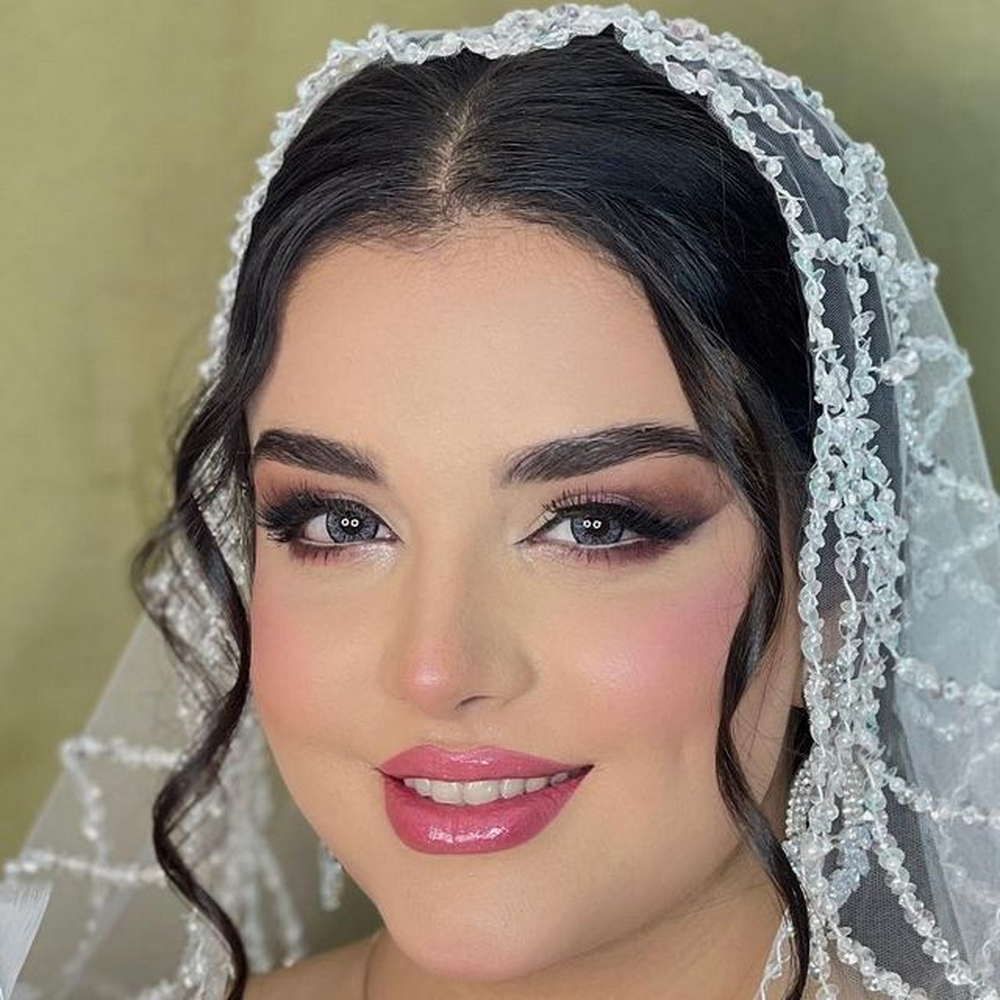 ارایش عروس با رژ صورتی | 25 ارایش عروس با رژ صورتی در تناژهای مختلف