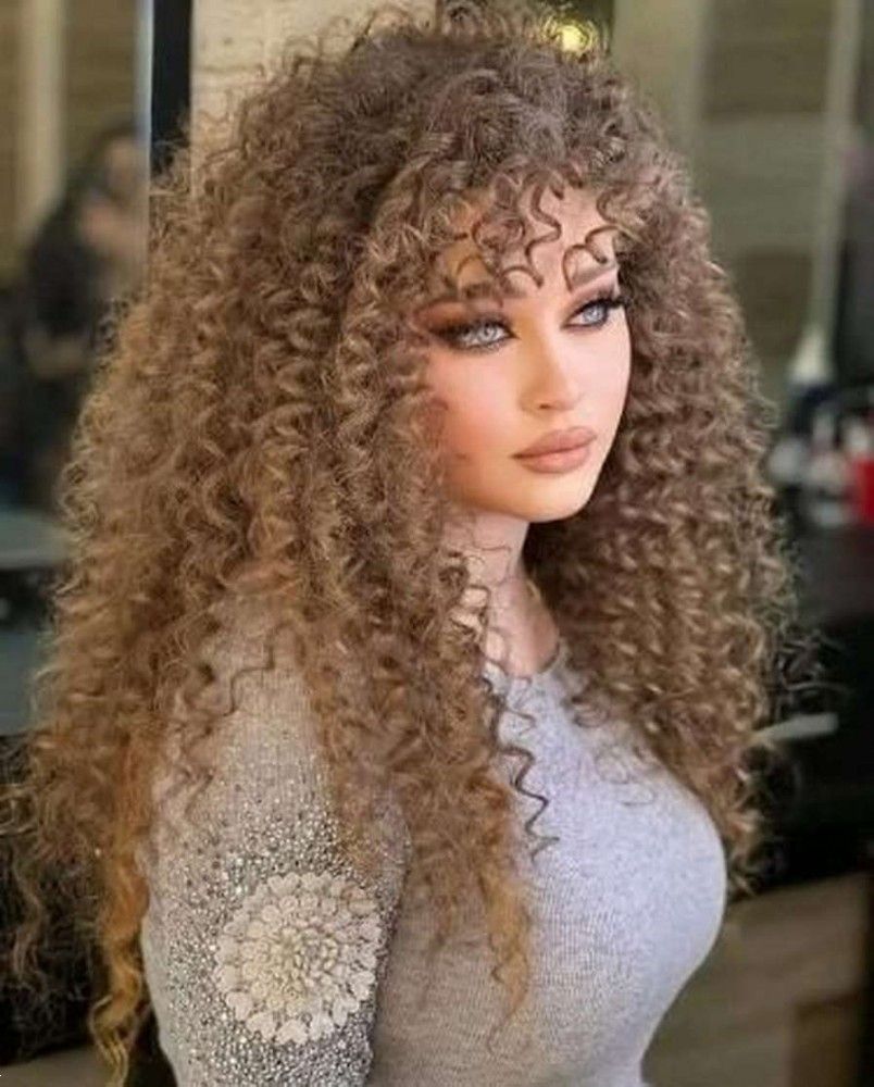 آرایش صورت با موی فر | 20 مدل آرایش صورت با موی فرفری خوشگل برای عروسی و مراسم های خاص
