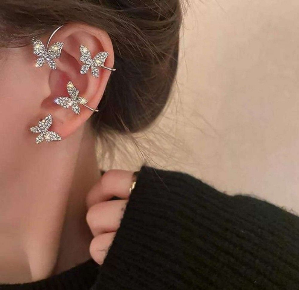 گوشواره لاله گوش نقره | 25 گوشواره برای لاله گوش با سوراخ و بدون سوراخ بسیار جذاب