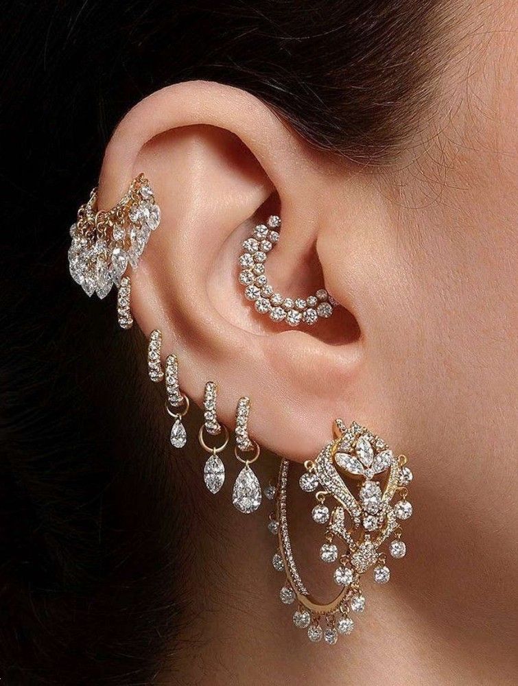 گوشواره لاله گوش نقره | 25 گوشواره برای لاله گوش با سوراخ و بدون سوراخ بسیار جذاب