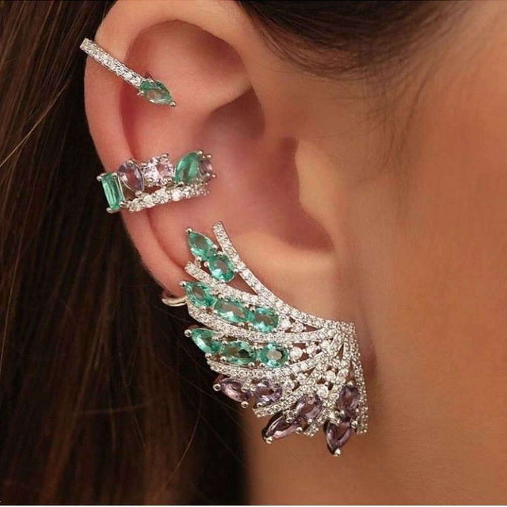 گوشواره لاله گوش نقره | 25 گوشواره برای لاله گوش با سوراخ و بدون سوراخ بسیار جذاب