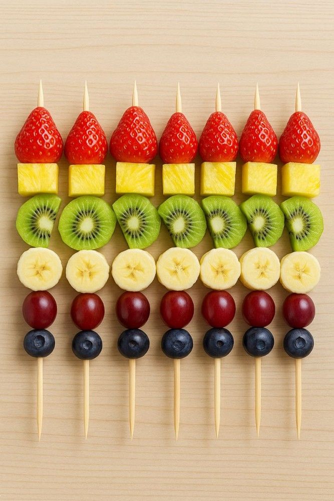 میوه با سیخ چوبی برای تولد | 20 تزیین میوه با سیخ چوبی برای تولد و مراسم های خاص