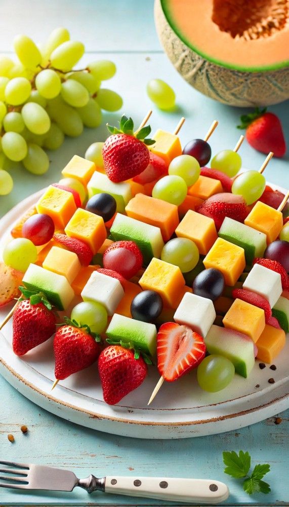 میوه با سیخ چوبی برای تولد | 20 تزیین میوه با سیخ چوبی برای تولد و مراسم های خاص