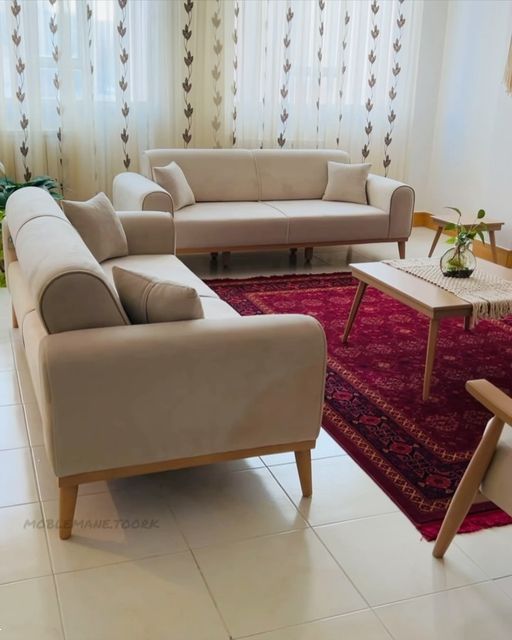 چیدمان مبل هفت نفره در فضای کوچک | بهترین ایده های کاربردی و شیک چیدمان مبل هفت نفره در فضای کوچک برای جهیزیه عروس