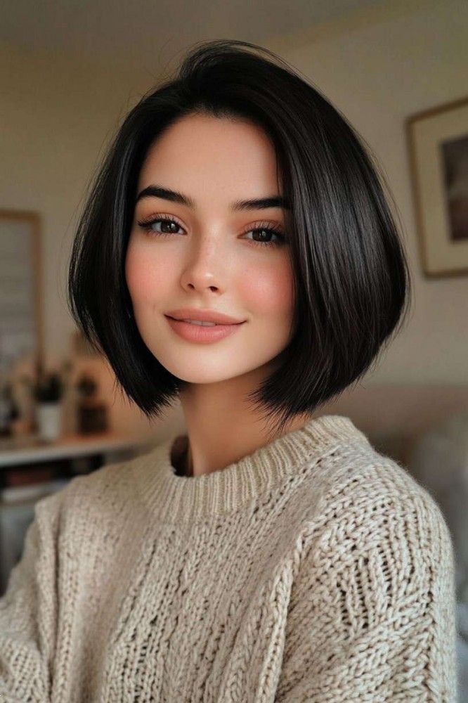 کوتاهی موی مشکی | 22 مدل مو کوتاه مشکی برای عروسی و روزمره بسیار جذاب