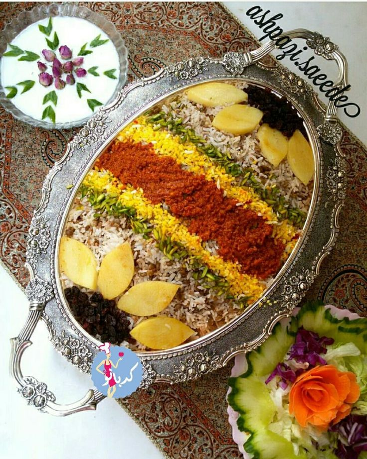 تزیین غذای ایرانی | ۳۰ ایده فوق‌العاده زیبای تزیین غذای ایرانی مجلسی برای تازه عروس و خانم های هنرمند + نکات طلایی دیزاین غذا!