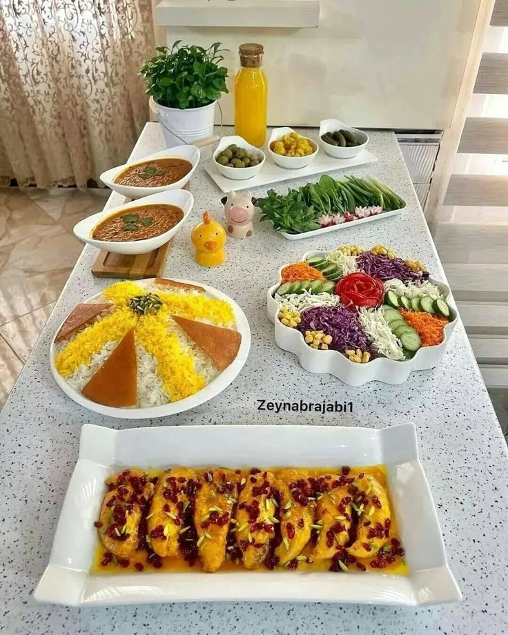 تزیین غذای ایرانی | ۳۰ ایده فوق‌العاده زیبای تزیین غذای ایرانی مجلسی برای تازه عروس و خانم های هنرمند + نکات طلایی دیزاین غذا!