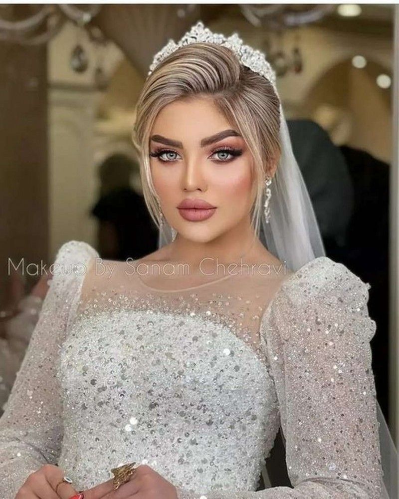 مدل موی شینیون بسته عروس | 23 مدل شینیون پرطرفدار جمع عروس جدید با تور و بدون تور