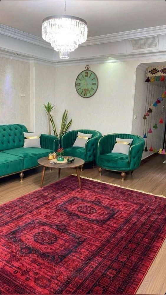 دیزاین منزل با فرش قرمز | 24 ایده دکوراسیون خانه عروس با فرش قرمز در همه مدل و متراژ
