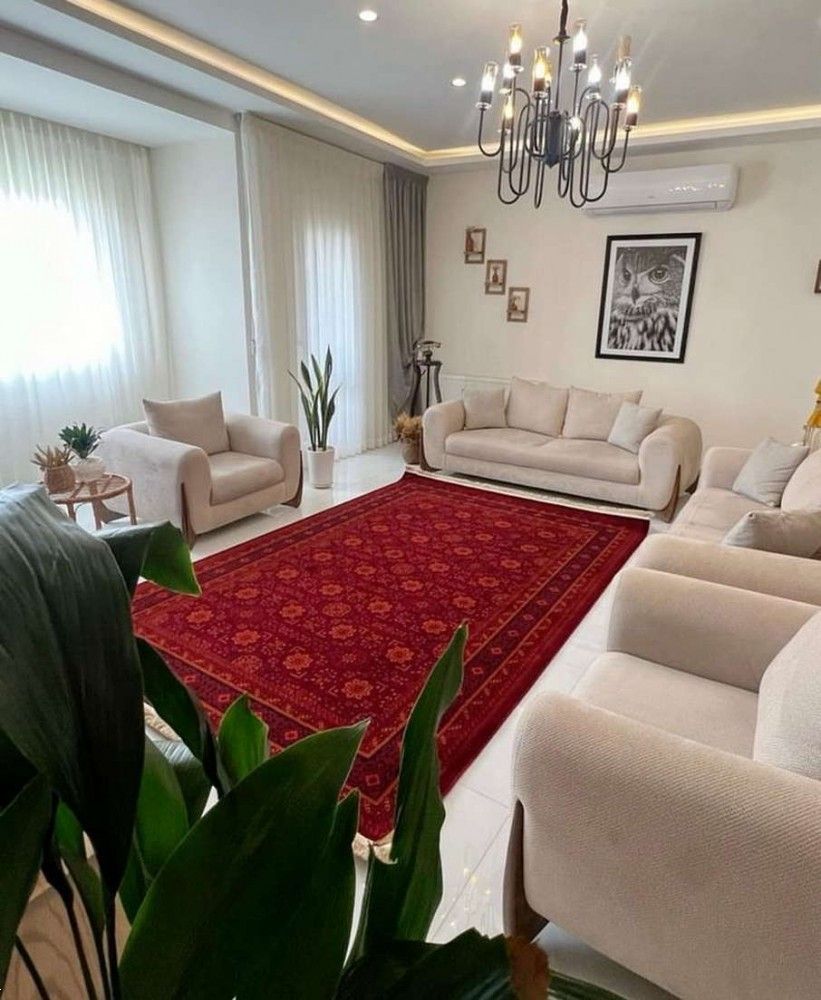 دیزاین منزل با فرش قرمز | 24 ایده دکوراسیون خانه عروس با فرش قرمز در همه مدل و متراژ