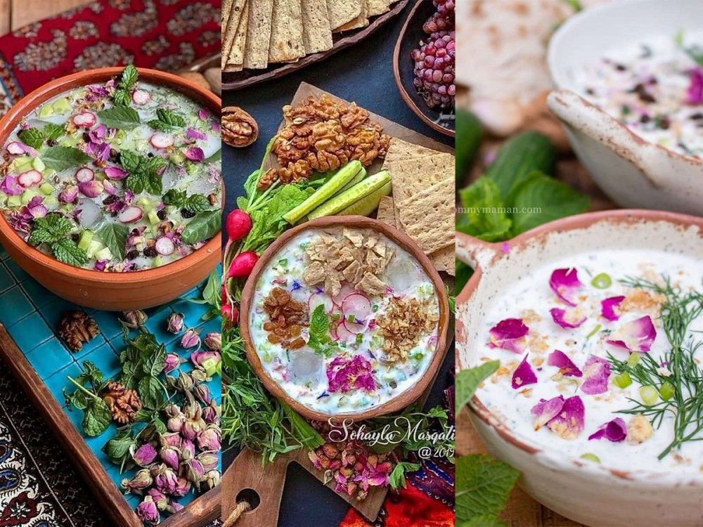 تزیین آب دوغ خیار مجلسی | 25 تزیین آب دوغ خیار شاهانه برای مهمان بسیار ساده اما کاربردی