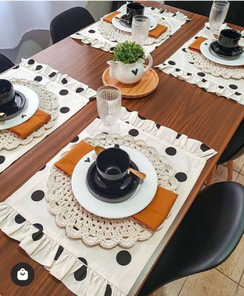 زیر بشقابی پارچه ای | 27 مدل زیر بشقابی پارچه ای شیک برای جهیزیه عروس خانم های باسلیقه
