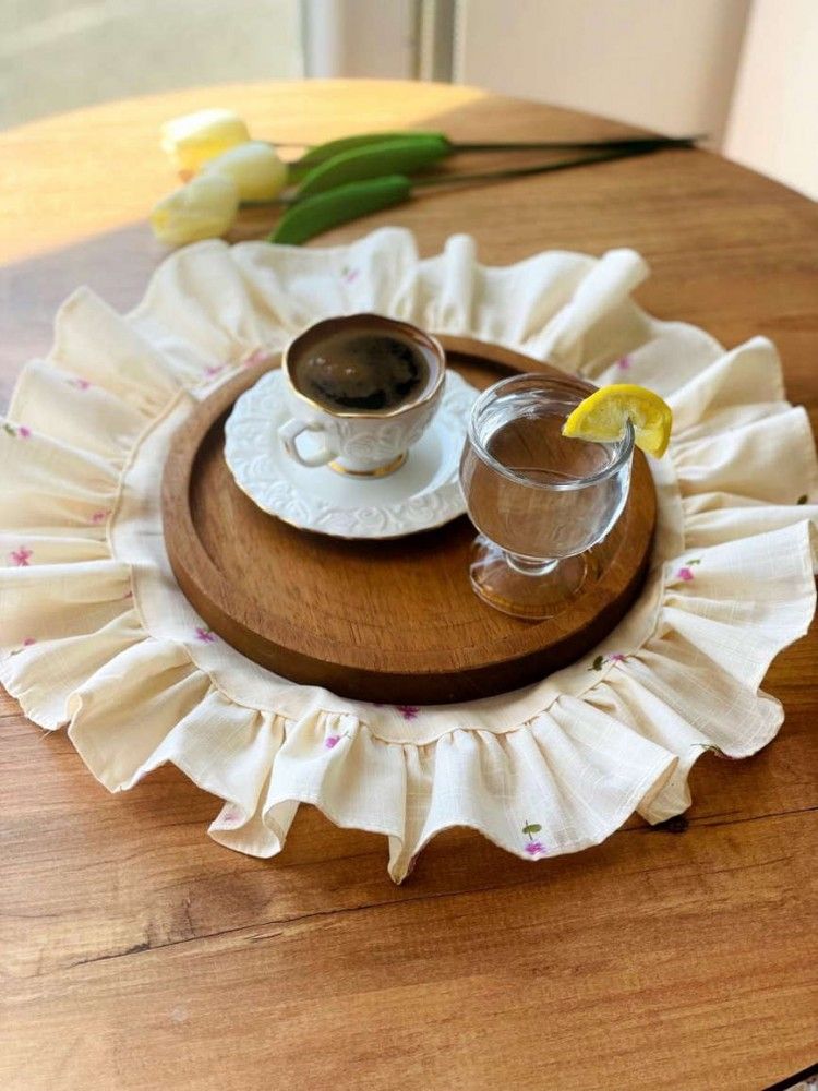 زیر بشقابی پارچه ای | 27 مدل زیر بشقابی پارچه ای شیک برای جهیزیه عروس خانم های باسلیقه