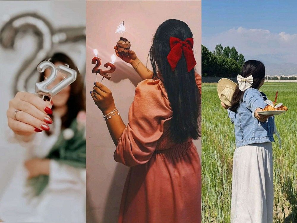 ژست عکس تولد دخترانه لاکچری بدون چهره | 21 عکس تولد دخترانه بدون چهره برای استوری و پروفایل و ژست 