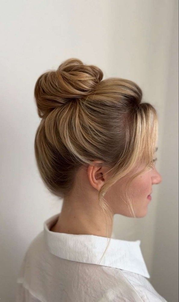 شینیون گوجه ای ساده | 23 شینیون ساده گوجه ای پایین و بالای دخترانه برای عروسی و تولدها