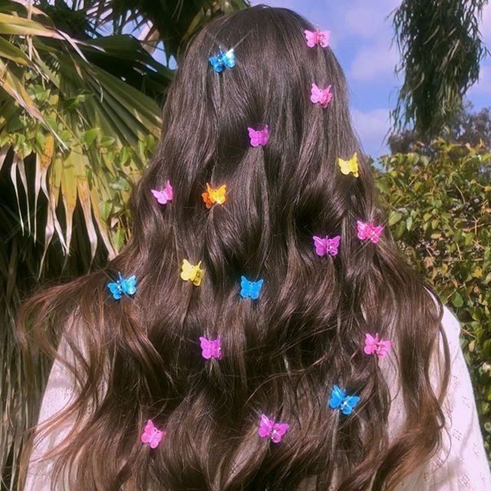 مدل مو با کلیپس ریز | 25 مدل مو با کلیپس ریز رنگی دخترانه برای عروسی و تولد بسیار اسان
