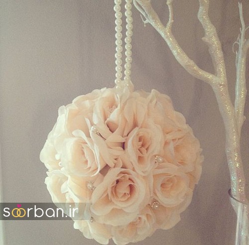 24 دسته گل عروس توپی و آویزی