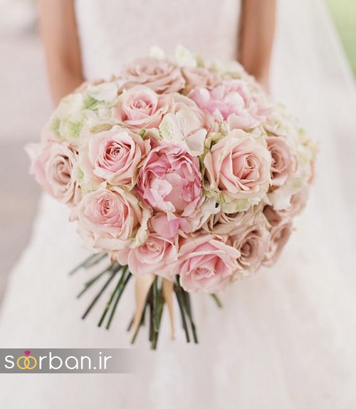 دسته گل عروس بهاری رومانتیک جدید