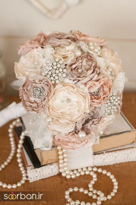 زیباترین دسته گل عروس پارچه ای جدید
