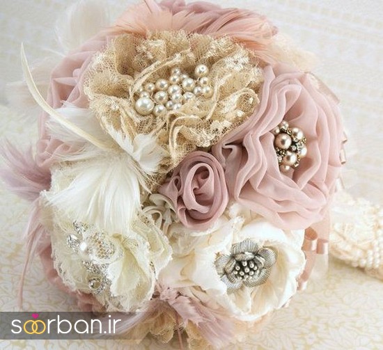 زیباترین دسته گل عروس پارچه ای جدید
