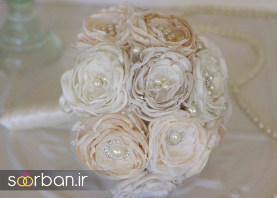 زیباترین دسته گل عروس پارچه ای جدید
