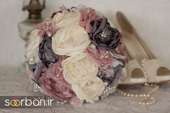 زیباترین دسته گل عروس پارچه ای جدید