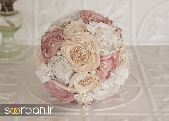 زیباترین دسته گل عروس پارچه ای جدید