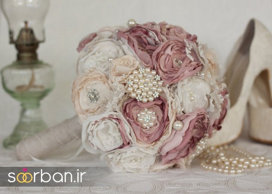 زیباترین دسته گل عروس پارچه ای جدید