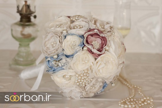 زیباترین دسته گل عروس پارچه ای جدید
