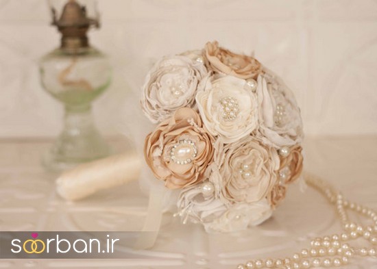 زیباترین دسته گل عروس پارچه ای جدید