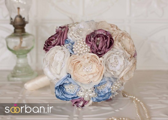 زیباترین دسته گل عروس پارچه ای جدید