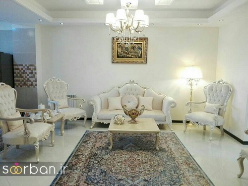 گالری چیدمان جهیزیه عروس مدرن با رنگ سفید