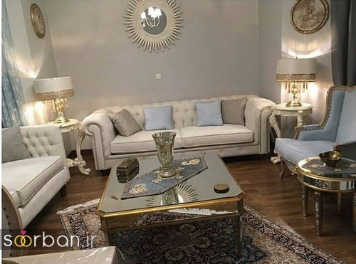 گالری چیدمان جهیزیه عروس مدرن با رنگ سفید