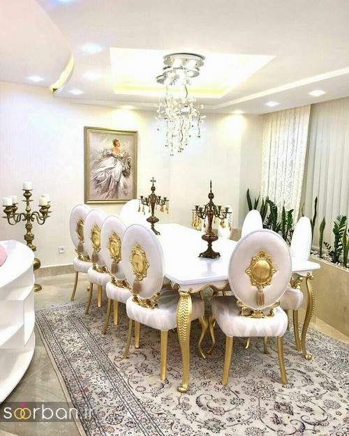 گالری چیدمان جهیزیه عروس مدرن با رنگ سفید