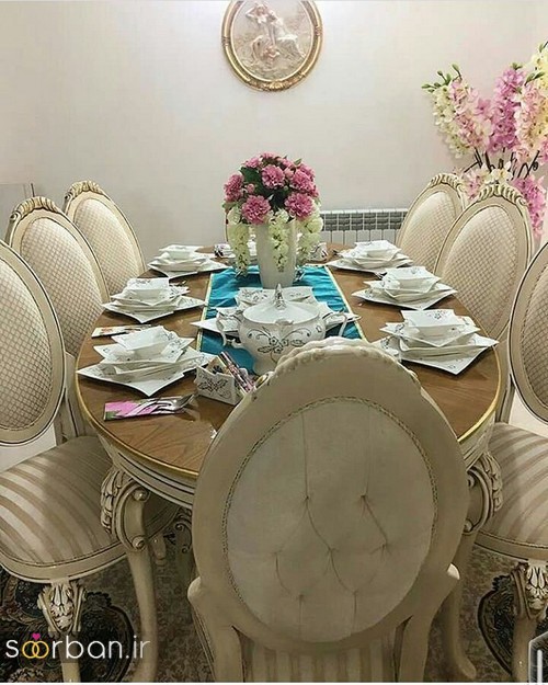 گالری چیدمان جهیزیه عروس مدرن با رنگ سفید