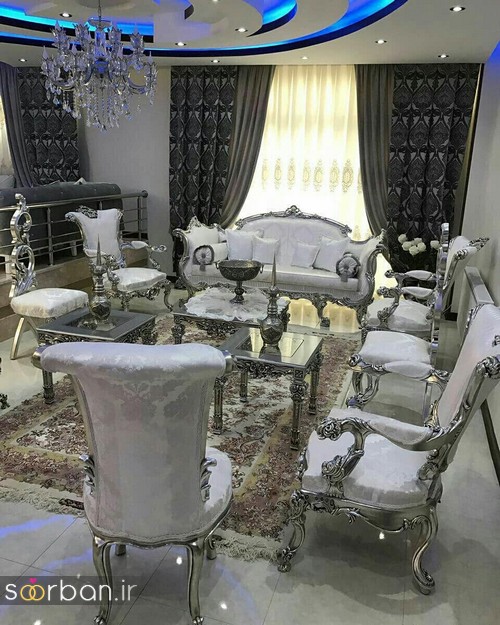 گالری چیدمان جهیزیه عروس مدرن با رنگ سفید