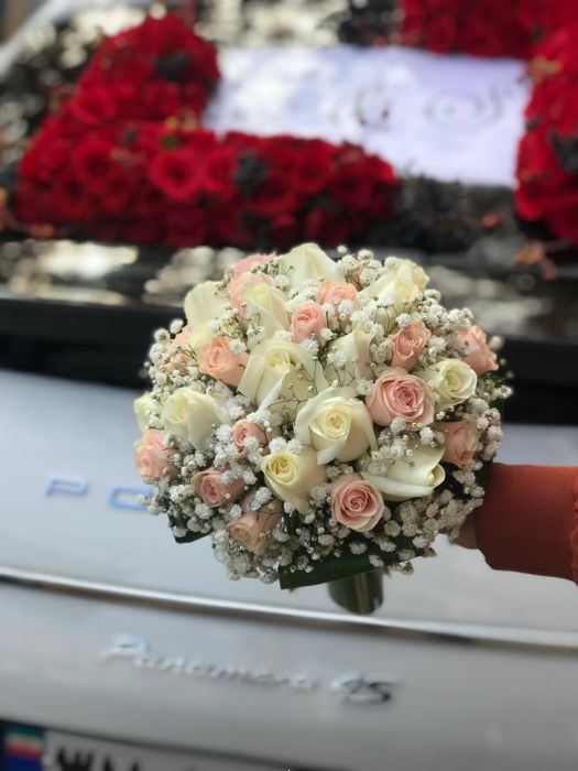 دسته گل عروس و گل آرایی ماشین عروس در شهریار14