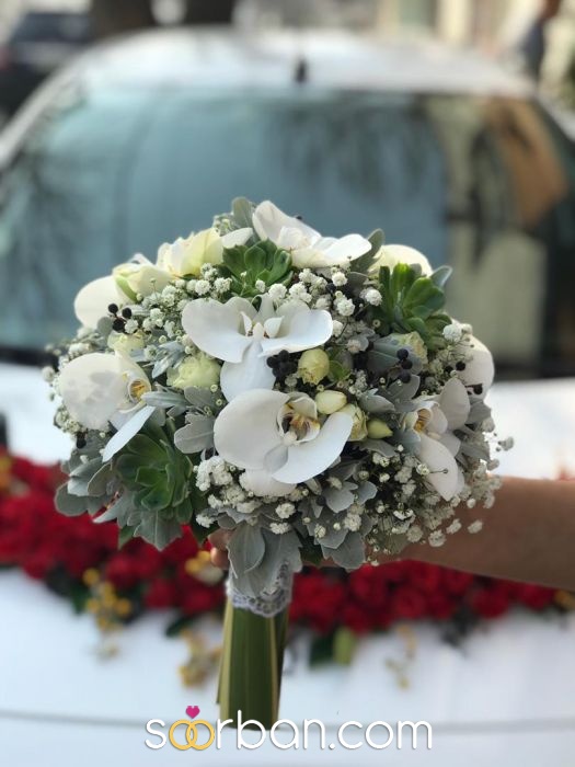 دسته گل عروس و گل آرایی ماشین عروس در شهریار6