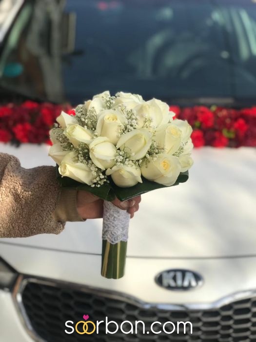 دسته گل عروس و گل آرایی ماشین عروس در شهریار11