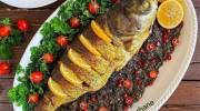 تزیین ماهی سرخ شده خیلی ساده اما بسیار زیبا برای کدبانو های ایرانی