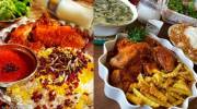 تزیین غذای برنج و مرغ 1401 زعفرونی / سرخ شده و آبپز بازی با رنگ ها برای خانمهای کد بانو