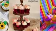 تزیین کاپ کیک 1401 (با طرح های ساده و شلوغ) به روش قنادی های حرفه ای 