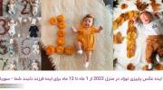 ایده عکس پاییزی نوزاد در منزل 2023 از 1 ماه تا 12 ماه برای ایده فرزند دلبند شما